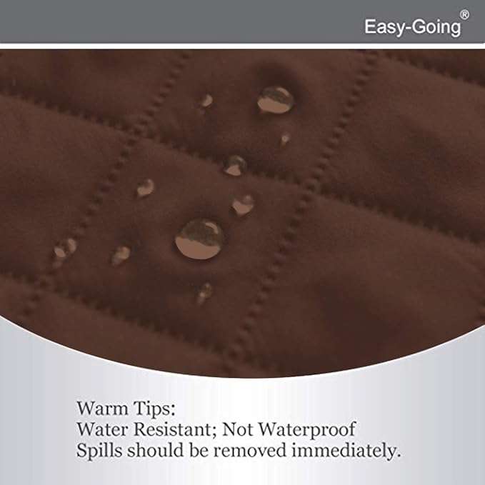 Easy-Going Recliner Sofa Slipcover Reversible Sofa Cover Water Resistant Couch Cover Furniture Protector with Elastic Straps for Pets Kids Children Dog Cat (Recliner, Coffee/Ivory)