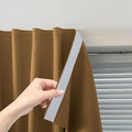 Self Adhesive Curtains, Stick Curtain Blackout Shades Window Cover Curtains for Living Room No Drilling, 59" W X 84" L, Brown, 1 Panel