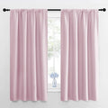 NICETOWN Window Curtains for Bedroom, Baby Pink, 2 Panels, W42 x L48 -Inch, Home Decoration Thermal Insulated Rod Pocket Blackout Blinds & Drapes for Small Windows