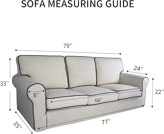 PureFit Super Stretch Sofa Slipcover – Spandex Non Slip Soft Couch Sofa Cover, Washable Furniture Protector with Non Skid Foam and Elastic Bottom for Kids, Pets （Oversized Sofa, Navy）