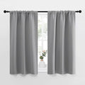 NICETOWN RV Blackout Curtains for Camper Windows, Short Room Darkening Home Decoration Thermal Insulated Rod Pocket Blackout Blinds & Drapes for Small Windows (Silver Grey, 2 Panels, W34 x L40)