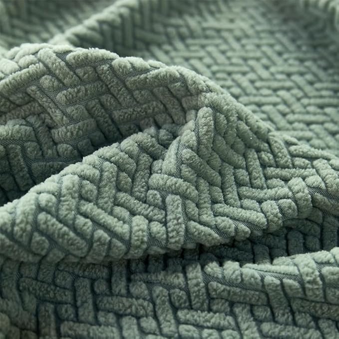 Sofa Covers Couch Covers for Sofa Pet Friendly Couch Cushion Covers Universal Sofa Covers Washable Stretch Slipcovers for Sectional Sofa (Texture Green,Large Single Seat Cover)