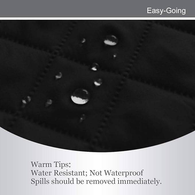 Easy-Going Futon Sofa Slipcover - Reversible Armless Couch Cover - Water Resistant for Pets & Kids (Black/Black)