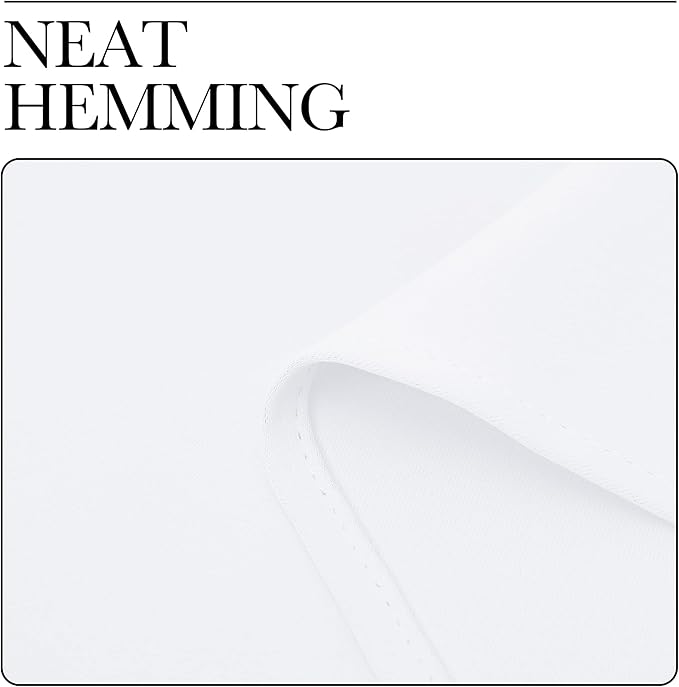 NICETOWN Kitchen Window Curtain Panels - Not Blackout Window Treatment Rod Pocket Curtains/Drapes for Bedroom (2 Panels, 42 by 84, White)