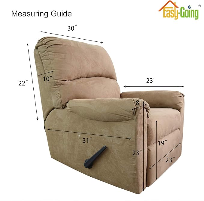 Easy-Going Recliner Chair Slipcovers Reversible Chair Sofa Cover Water Resistant Couch Cover Furniture Protector with Elastic Straps for Pets Dog (Recliner 22 inch, Dark Blue/Ivory)