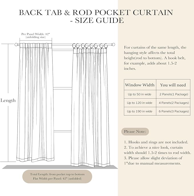 PONY DANCE 50% Blackout Window Curtain Panels - 42 W x 72 L Pure White Light Filtering Bedroom Drapes Blinds Back Tab & Rod Pocket Window Treatments Energy Saving for Living Room, 2 Pieces
