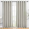 NICETOWN Natural Room Darkening Living Room Curtains 110 inches Long, Grommet Thermal Window Treatments Room Divider Blinds Sound Reducing for Living Room, W66 x L110, 2 Pieces