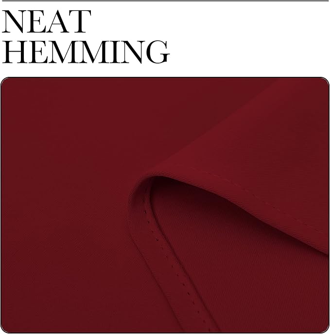 NICETOWN Holiday Christmas Decor Thermal Insulated Solid Grommet Blackout Curtains/Drapes for Living Room (1 Pair, 42 by 63 inches, Burgundy Red)