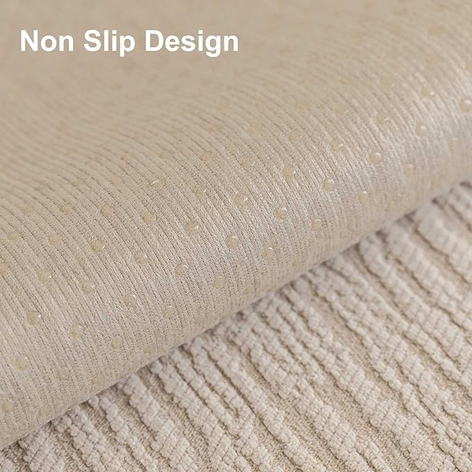 Soft Waterproof Chenille Cover Washable, Non Slip Sectional Sofa Covers for 3 Cushion Couch Sofa L Sharped Sofa Slipcover for Pets, Furniture Protector (1 PCS 36"x70" Coffee)