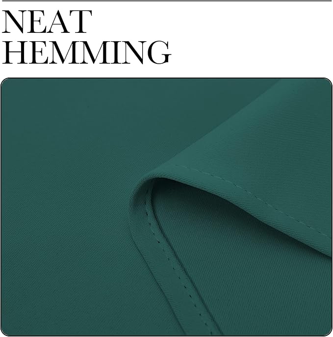 NICETOWN 2 Panels Blackout Curtains, Rod Pocket Thermal Insulated Drapes for Kitchen, Heavy Duty Small Window Treatment for Dorm Room, Studio Apartment, Basement (Hunter Green, W42 x L30)