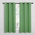 NICETOWN Froest Green Blackout Curtains 45 inches Length for Cafe, 2 Panels, 34" Wide, Thermal Insulated Decoration Drapes for Small Window