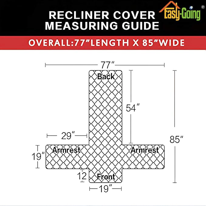 Easy-Going Recliner Sofa Slipcover Reversible Sofa Cover Water Resistant Couch Cover Furniture Protector with Elastic Straps for Pets Kids Children Dog Cat (Recliner, Peacock Blue/Beige)