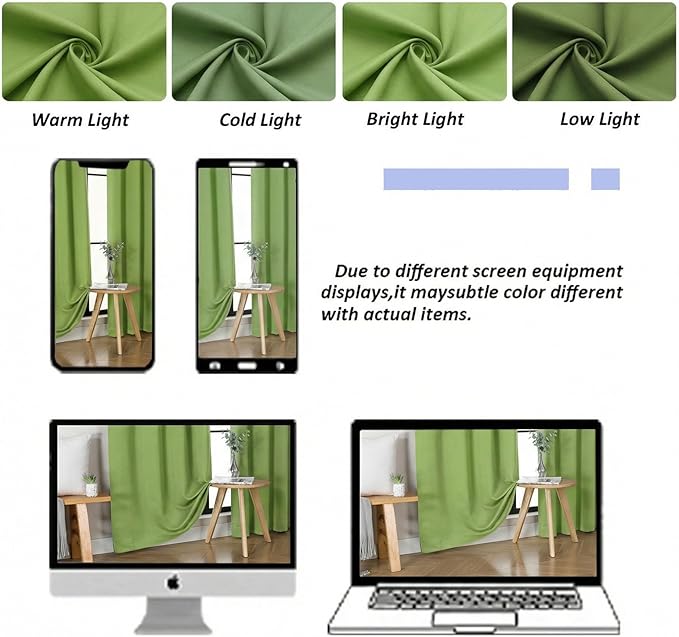 Simplebrand Ava Lime Short 36 Inches Blackout Curtain 2 Panels Set, Half Window Rod Pocket Privacy Curtain Tiers for Kitchen, Curtains Blackout for Bathroom Shades, W40 x L36 Inch, Lime