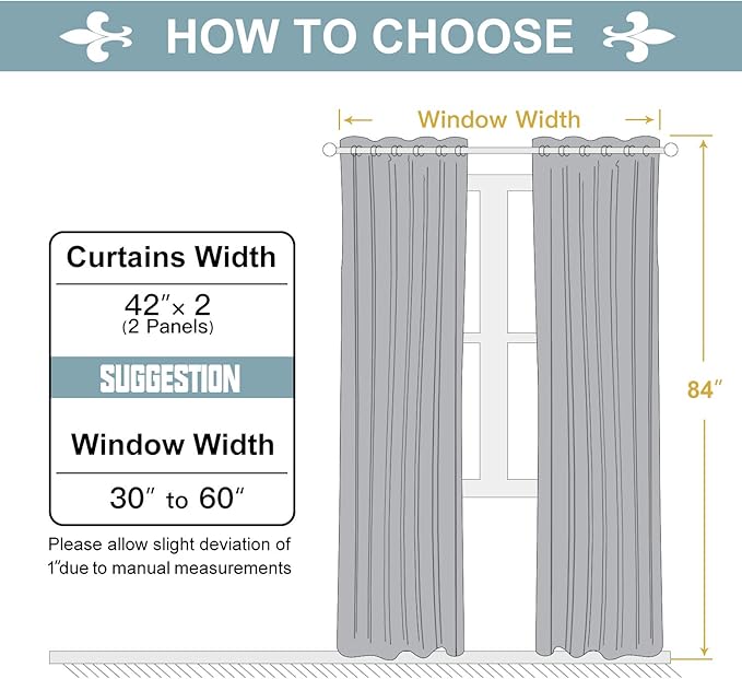 ChrisDowa 100% Blackout Curtains for Bedroom with Black Liner, 2 Thick Layers Total Blackout Thermal Insulated Grommet Window Curtains 2 Panels Set (Royal Purple, 42 x 84 Inch)