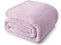 Whale Flotilla Queen Size Fuzzy Fleece Blanket for Bed, 90x90 Inch Fluffy Warm Soft Jacquard Blankets for All Season, Lightweight and Cozy, Lilac