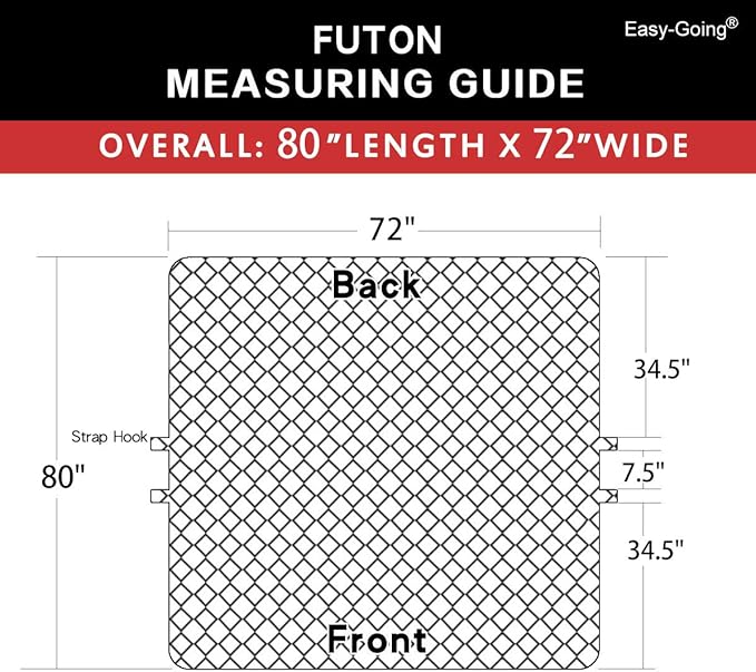 Easy-Going Futon Sofa Slipcover Reversible Sofa Cover Armless Cover Furniture Protector Couch Cover Water Resistant Pets, Kids, Children, Dog, Cat Gray/Ivory