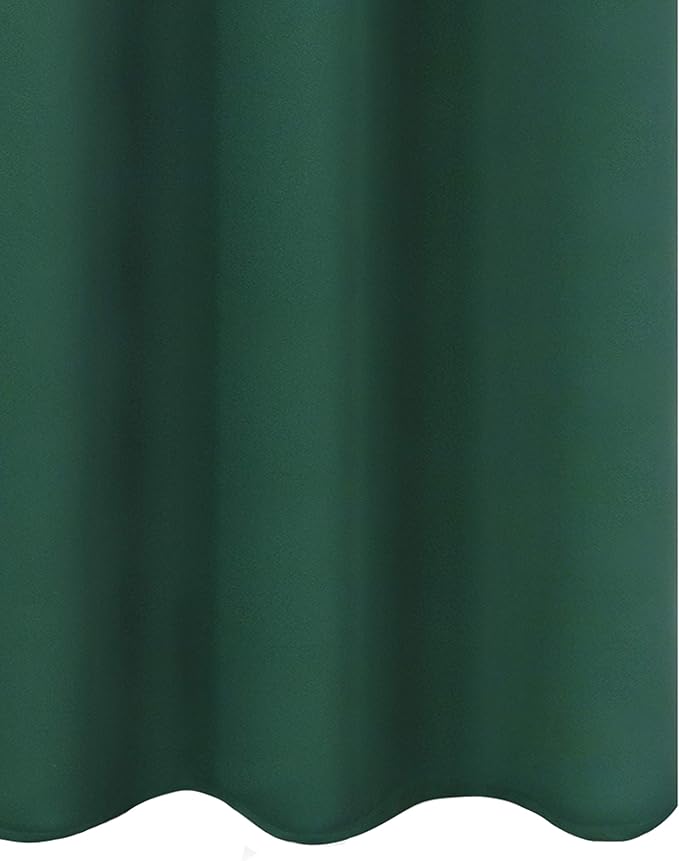 LEMOMO Dark Green Blackout Curtains/42 x 63 Inch/Set of Two Panels Grommet Bedroom Curtains