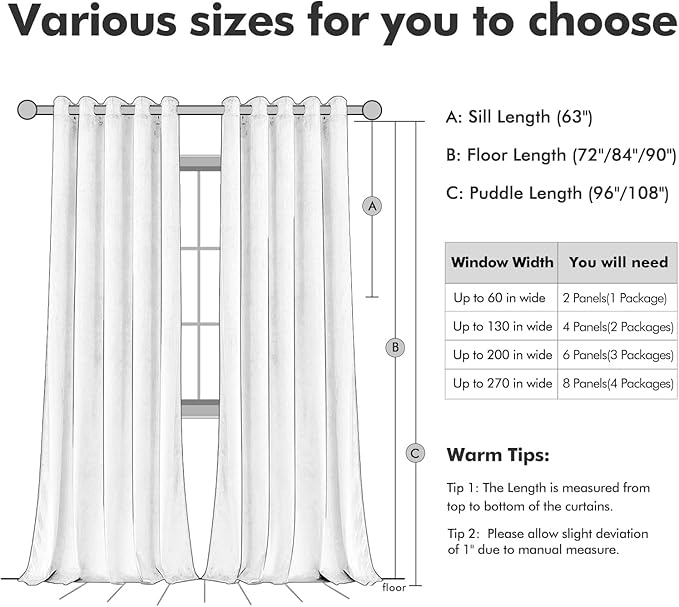 MIULEE Velvet Curtains Black Elegant Grommet Thermal Insulated Soundproof Room Darkening Curtain/Drapes for Classical Living Room Bedroom Halloween Decor 66 x 96 Inch Set of 2