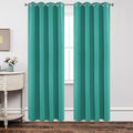 Joydeco Blackout Curtains 84 Inch Length 2 Panels Set, Thermal Insulated Long Curtains& Drapes 2 Burg, Room Darkening Grommet Drapes for Living Room Bedroom Window (W52 x L84 Inch, Peacock Blue)