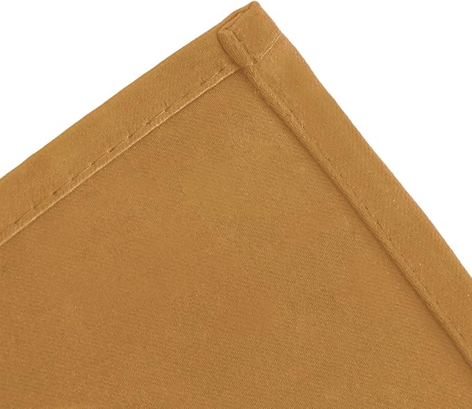 LEMOMO Mustard Yellow Thermal Blackout Curtains/52 x 95 Inch/Set of 2 Panels Room Darkening Curtains for Bedroom