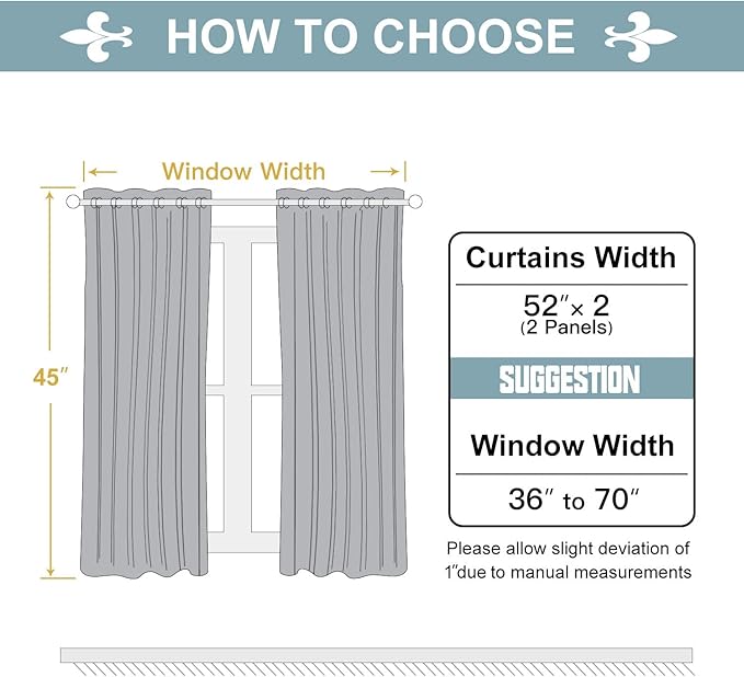 ChrisDowa Grommet Room Darkening Curtains for Bedroom and Living Room - 2 Panels Set Thermal Insulated Blackout Curtains (Cappuccino, 52W x 45L)