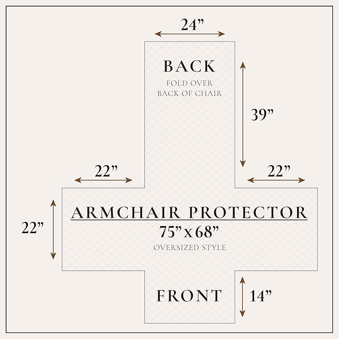 Great Bay Home Reversible Chair Cover - Washable Slipcover Furniture Protector with Elastic Straps - Perfect for Kids & Pets - Quilted & Stitched Detail (Chocolate/Taupe)