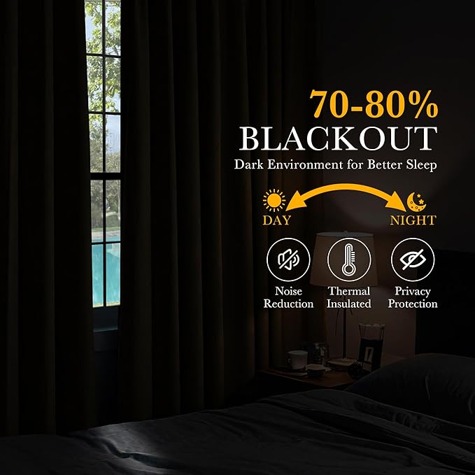 PONY DANCE Short Black Out Curtain Panels for Basement, Small Drapes for Bathroom, Thermal Insulated Tiers for Basement, 34x45 inch, 2 Window Curtain Panels, Cream