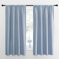 NICETOWN Blackout Curtains for Living Room, Vintage Blue, 2 Panels, 42 by 63, Darkening Window Curtain Panels, Easy-Care Solid Thermal Insulated Draperies/Drapes for Daughter Room