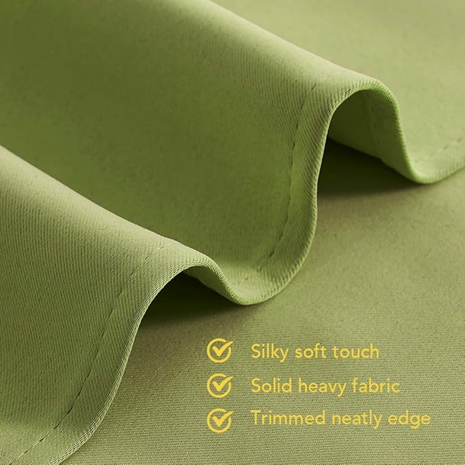 NICETOWN Blackout Curtain Panels for Bedroom, 2 Panels, W70 x L95-inch, Fresh Green, Thermal Insulated Grommet Top Blackout Draperies and Drapes for Basement