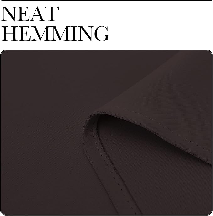 NICETOWN Blackout Curtain Panels 45 inches Long - Noise Reducing Thermal Insulated Solid Rod Pocket Window Drapes/Draperies for Kids Room (Toffee Brown, 1 Pair, 42 inches by 45 Inch)