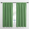 NICETOWN Bedroom Curtains Blackout Draperies, Froest Green, 1 Pair, 34-inch W x 63-inch L, Home Decorations Thermal Insulated Solid Pole Top Blackout Drapes for Living Room