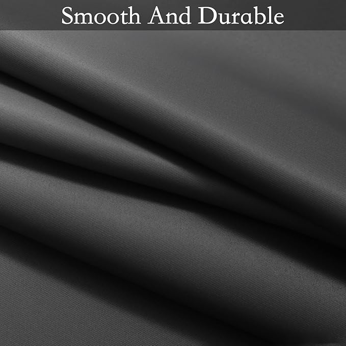 SimpleHome Ombre Room Darkening Curtains 45 inches Length for Bedroom,Grommet Gradient Light Blocking Black Gradient Window Curtains for Living Room,2 Panels, 42x45 inches