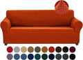 Joccun Stretch Couch Cover Slipcovers, 1-Piece Sofa Covers for 3 Cushion Couch Spandex Jacquard Washable Furniture Protector Cover for Living Room,Kids,Pets(Sofa,Pureed Pumpkin)