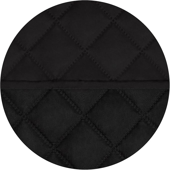 PureFit Reversible Quilted Sofa Cover, Water Resistant Slipcover Furniture Protector, Washable Couch Cover with Non Slip and Elastic Straps for Kids, Pets (Chair, Black/Black)