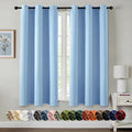 MIULEE Sky Blue Blackout Curtains for Bedroom Living Room 45 Inches Long 2 Panels, Thermal Insulated Room Darkening Drapes Solid Grommet Noise Reduction Light Blocking Window Treatments 40x45 Inch