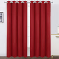 LEMOMO Blackout Curtains 52 x 84 inch/Bright Red Curtains Set of 2 Panels/Thermal Insulated Room Darkening Bedroom Curtains