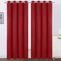 LEMOMO Blackout Curtains 52 x 95 inch/Bright Red Curtains Set of 2 Panels/Thermal Insulated Room Darkening Bedroom Curtains