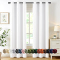 MIULEE Pure White Curtains for Bedroom Living Room 72 Inches Long 2 Panels, Thermal Insulated Room Darkening Drapes Grommet Top Noise Reducing Energy Saving Window Treatments W40 x L72 Inch