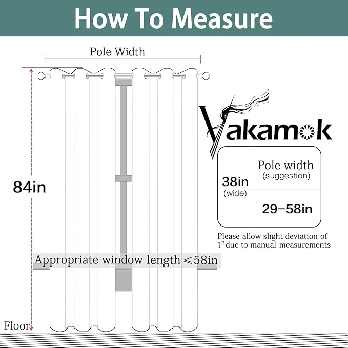 Yakamok Premium Room Darkening Thermal Insulated Curtains for Bedroom/Living Room - Classic Grommet Top (2 Panels, Taupe, 38 Inch by 84 Inch)