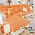Soothing Home Sofa Covers, Sofa Hero Covers, Wear-Resistant Universal Couch Covers Washable Stretch Sectional Couch Cushion Covers (Orange,Back Cover L)