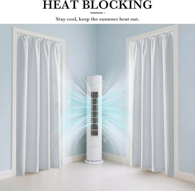 RYB HOME White 100% Blackout Curtains, Short Thermal Insulated Heat & UV Blocking Total Room Darkening Privacy Drapes for Small Window, Width 34 by Length 24, White, 2 Panels