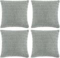 Fancy Homi 4 Packs Decorative Throw Pillow Covers for Living Room Couch Bed, Modern Farmhouse Boho Home Decor, Accent Cushion Case (16 x 16-Inch, Grey Blue)