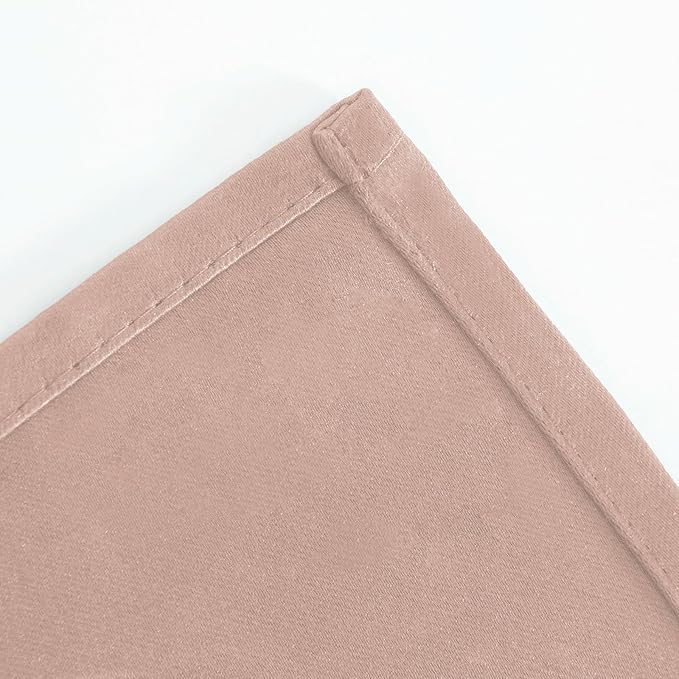 LEMOMO Blackout Curtains 52 x 108 inch/Blush Curtains Set of 2 Panels/Thermal Insulated Room Darkening Bedroom Curtains
