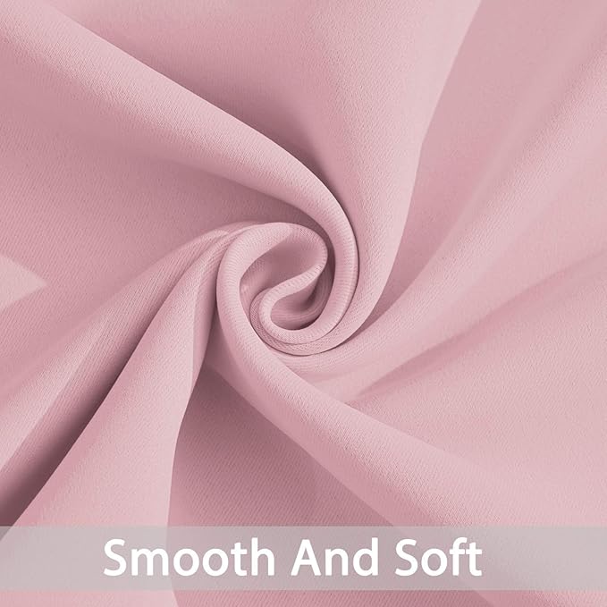 Yakamok Light Blocking Window Blackout Curtains Thermal Insulated Room Darkening Drapes for Bedroom,Solid Grommet Top Window Panels, 38x36 Inch, Pink, One Pair