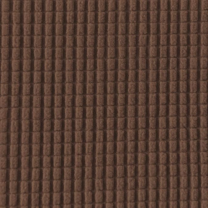 Easy-Going Stretch Loveseat Slipcover 1-Piece Sofa Cover Furniture Protector Couch Soft with Elastic Bottom for Kids Polyester Spandex Jacquard Fabric Small Checks (Loveseat, Brown)