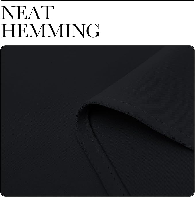 NICETOWN Blackout Curtains Panels for Living Room, 2 Panels, 66 x 70 Inch, Black, 3 Pass Microfiber Noise Reducing Thermal Insulated Solid Ring Top Blackout Window Drapes