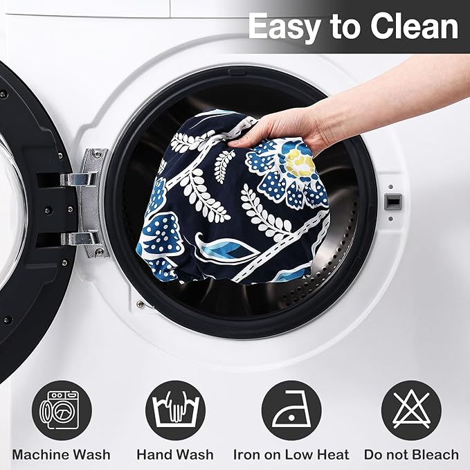 hyha 8Pcs Patio Cushion Covers, Stretch Outdoor Couch Cushion Covers Replacement, Washable Outdoor Chair/Sofa Slipcovers for Patio Furniture Cushions Protector with Elastic Bottom(Bluebell,Cover Only)