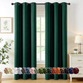 MIULEE Hunter Green Blackout Curtains for Bedroom Living Room 90 Inches Long 2 Panels, Thermal Insulated Room Darkening Drapes Solid Grommet Noise Reduction Emerald Green Christmas Curtains 40x90 Inch
