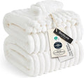 Bedsure GentleSoft Full Size Blanket for Bed - Cozy Soft Blankets for Women, Cute Large Fleece Throws for Girls, Off White, 84x90 Inches