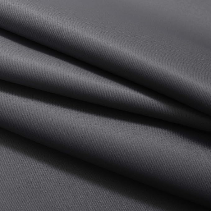 Yakamok Greyish White and Black Ombre Curtains for Bedroom, Light Blocking Gradient Color Drapes, Room Darkening Thermal Insulated Grommet Window Curtains for Living Room(Black, 2 Panels, 70x84 Inch)